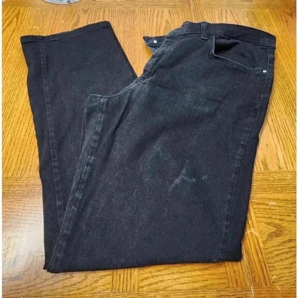 Lee Relaxed Fit 1898 Black Jeans Size 16 Long